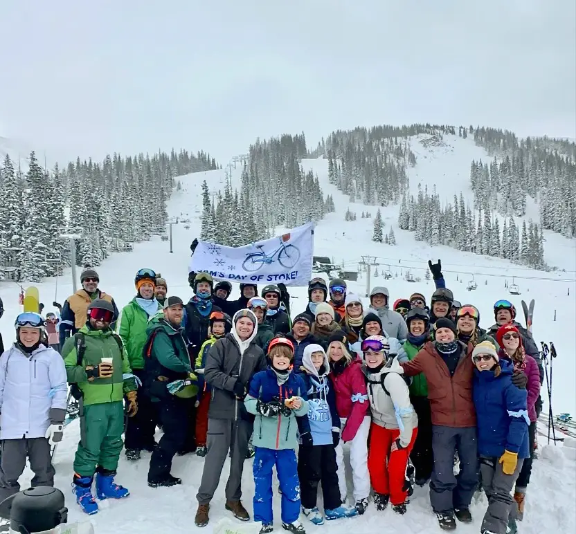 Participants at Sam's Day of Stoke 2024 at Arapahoe Basin