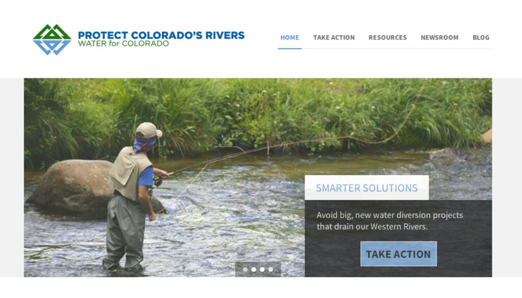 Screenshot from the Water for Colorado homepage