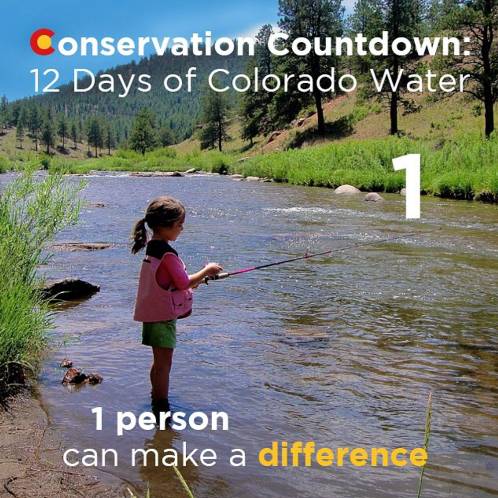 Water for Colorado meme saying that one person can make a difference in our water access and amounts